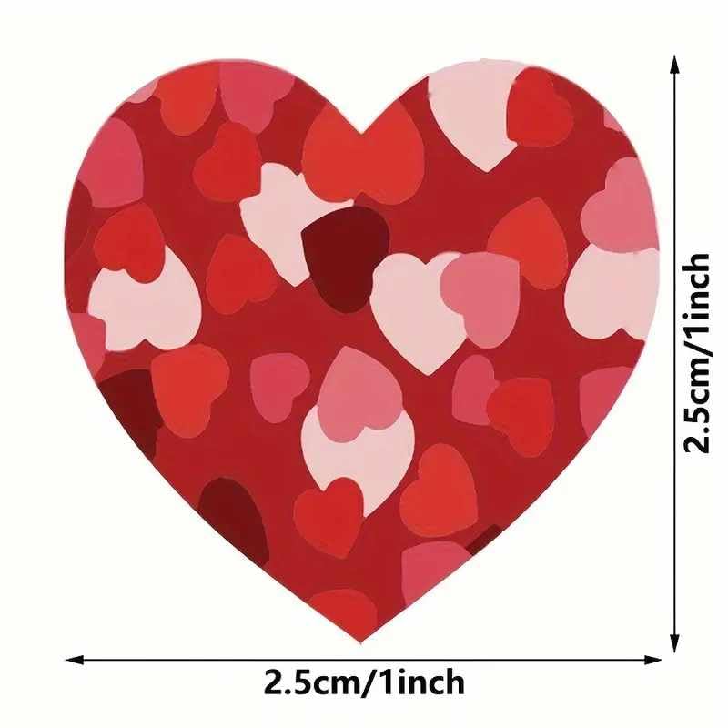 Pegatinas de corazones Rojos para Niños, heart stickers, 1 Unidad - imagen 6