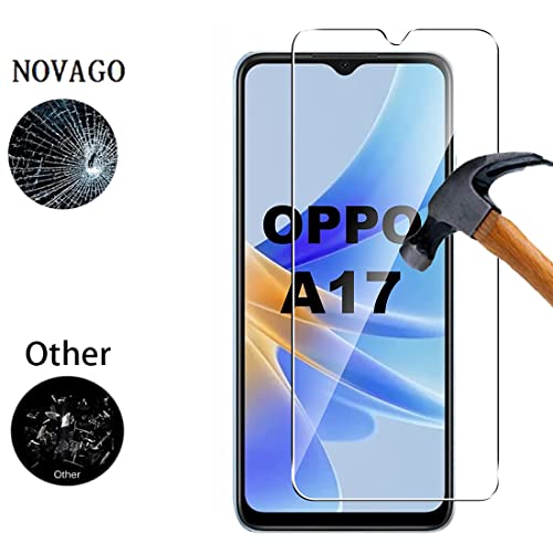 Compatible Oppo A17 4G Coque Résistante Transparente et 2 Films protections écran verre trempé [Novago] - vue 7