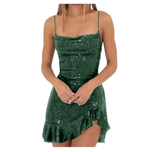 Vestidos formais para festas de formatura e noite com alças finas e ombros abertos lantejoulas brilhantes mini curto outono verão 2025 GG
