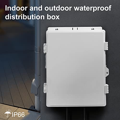 Namunanee Outdoor Electrical Junction Box, Abs Water Resistant Enclosure With Internal Mounting Panel & Hinged Cover, 13"H* 9.2"L* 5.6"W #TOP6