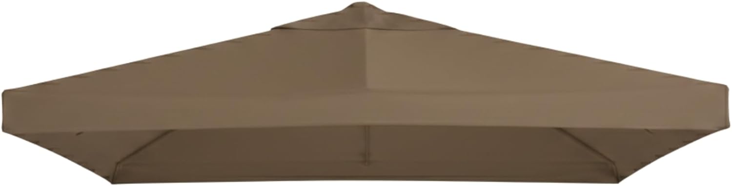 Garden Winds Universal 10’ x 10’ Single-Tier Replacement Gazebo Canopy – Beige, RipLock 350 Polyester, UV & Water Resistant