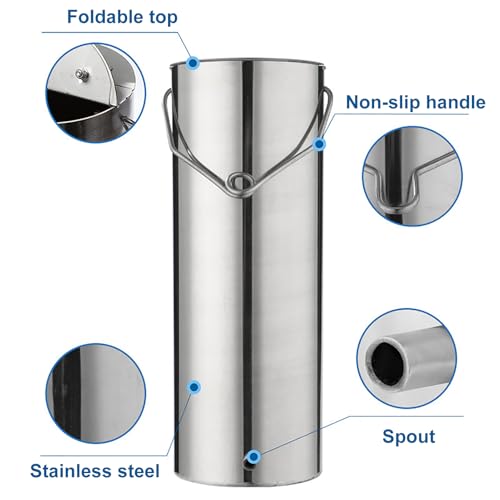 Verdickter Edelstahl-Wasserprobennehmer – 1 l Qualitäts-Probenfass für Flüsse, Seen, Wasser, Abwasser, Tiefenbewässerung und Analyse