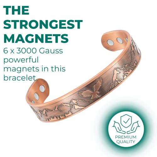 Willis Judd Eagle Mountain Wildlife Men's Pure Copper Magnetic Bracelet Bangle2