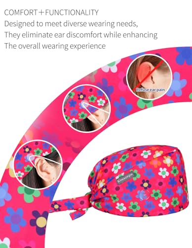 Image of Kousenpu Scrub Caps for Men, Adjustable Surgical Cap, Breathable Medical Hat for Doctors, Nurses & Healthcare Professionals
