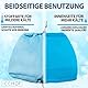 ICEHOF Kühlmütze EXTREM mit 4 Kühlakkus inkl. 3D-Maske - Mit Haaröffnung & Gummibinder, abnehmbare Kühlpads - Kühlende Gel-Mütze für Kopfhaut bei Chemo-Therapie Ice Cap Migräne Kopfschmerzen Blau