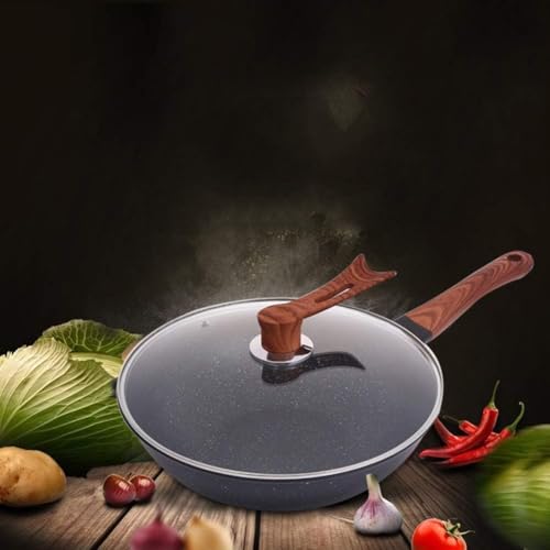 Wok grande antiadherente con tapa, 32 cm miniatura 4