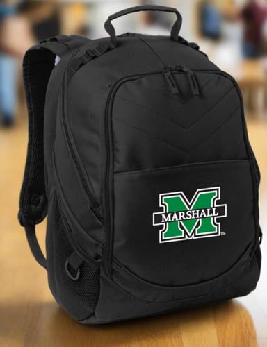 Image of Broad Bay Marshall University Backpack | Official MU Thundering Herd Logo, Padded Laptop Computer Section, Premium 600 Denier Nylon Fabric,