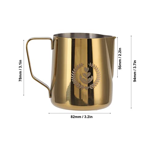 Copo para espuma de leite de 350 ml, jarro para café expresso, saída de água tipo olecranon, para ca