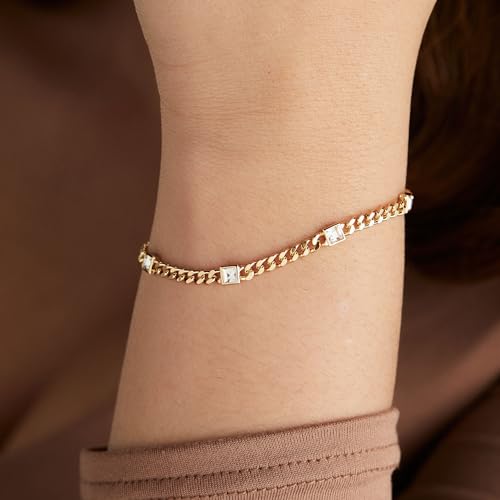 Image of Alex and Ani September Birthstone Sapphire Curb Chain Bracelet