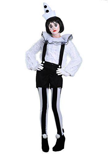 Habit Pierrot Clown Vintage Femme en Taille Small et Col Plissé