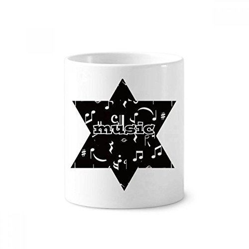 Mug en céramique blanc pour le bureau un pot à crayons original pour mélomanes