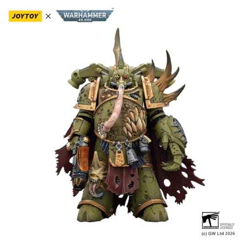 Image of JOYTOY Warhammer 40k Death Guard Plague Marine Champion Action Figure