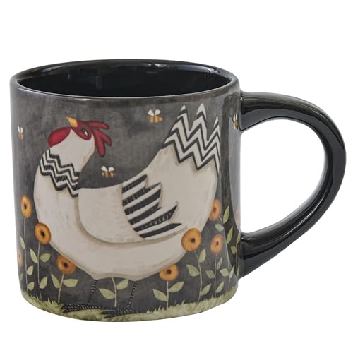Juego de 4 tazas My Little White Hen Park Designs gris miniatura 2