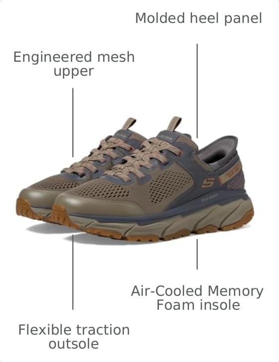 Image of Skechers Men's Slip-ins Relaxed Fit: D'lux Journey - Switch Stitch Slip-on Sneakers