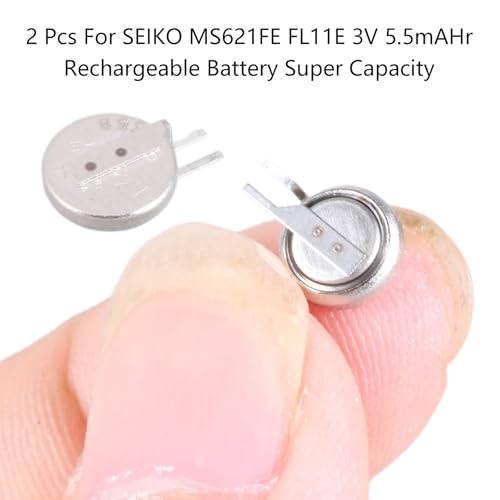 Pila Button Battery recargable 2 unidades 3V 5.5mAHr miniatura 2