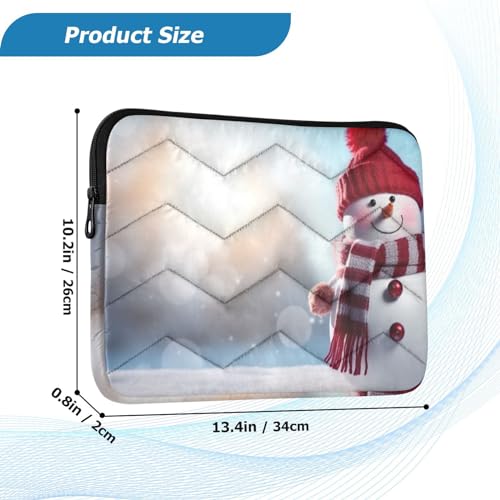 Funda para portátil 13-14 pulgadas impermeable con diseño de muñeco de nieve miniatura 3