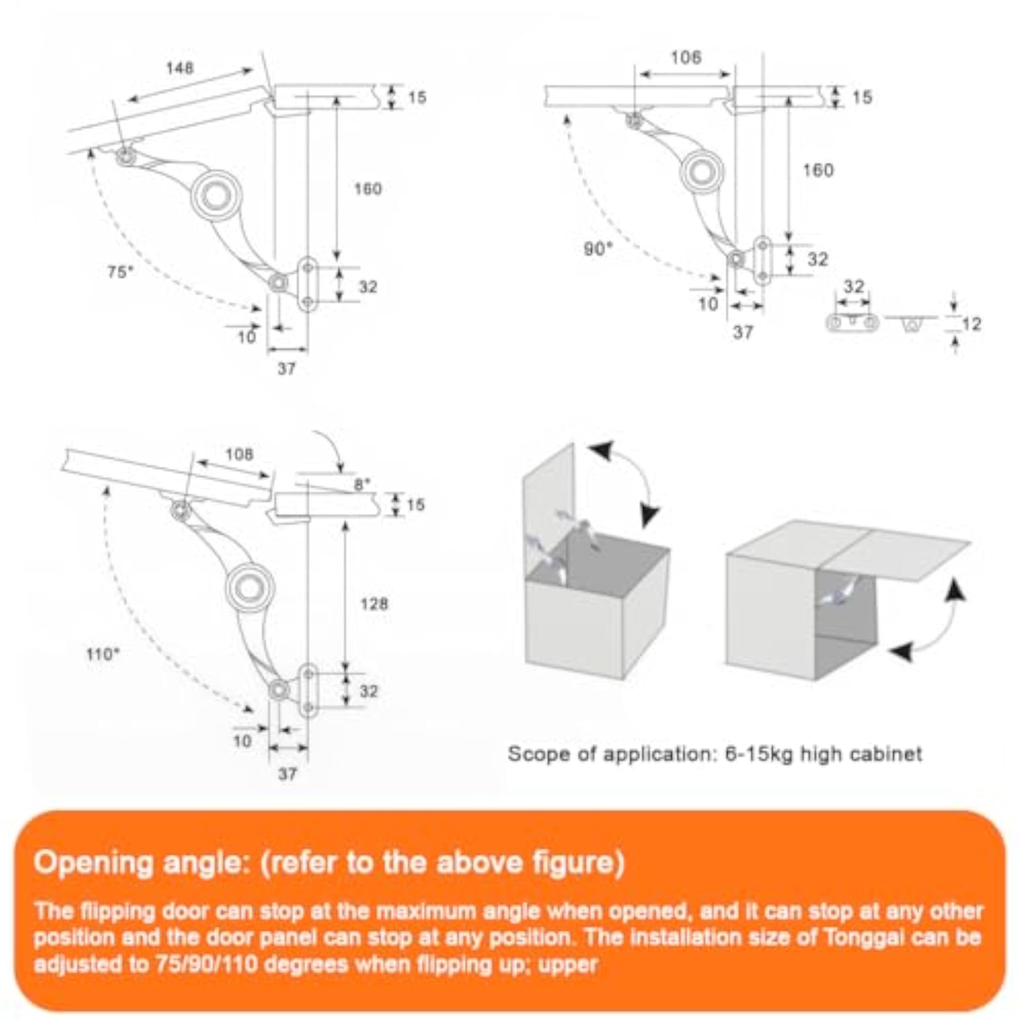 Gas Pressure Door Hinge for Cabinet Door