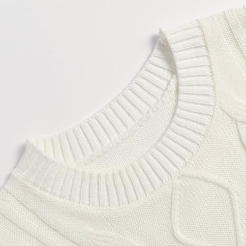 Women's Summer Sweater Short Sleeve Casual Round Neck Knit Sweater3