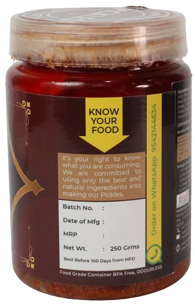 Image of MAHIKA FOODS Home made Apollo Fish Pickle 250 Gram Authentic Andhra Style Hot & Spicy Fish Pickle Traditional Machli Ka Achar with no Added preservatives