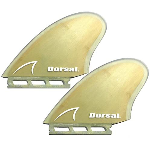 DORSAL FUT Fin Compatible Keel Twin Surfboard Fin Set - Bamboo Cover