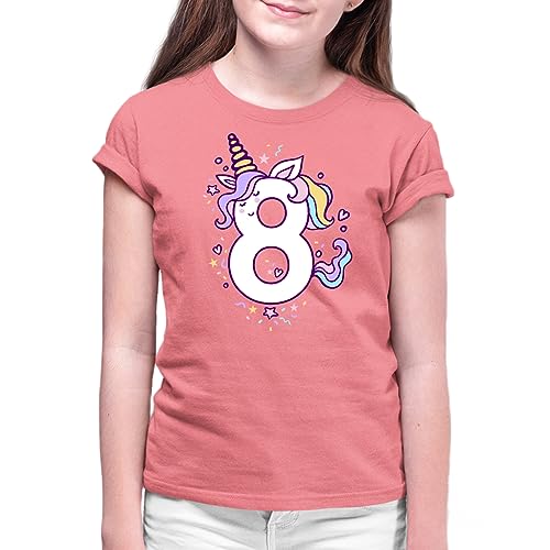 Image of Unicorn Birthday Shirts for Toddler Girls Outfit 7th 8th Shirt Seven Eight Year Old