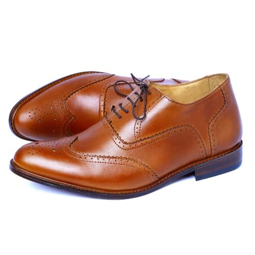 Zapatos brogue de cuero de grano superior TLS83X, calzado de alta gama con aumento de 6,5 cm