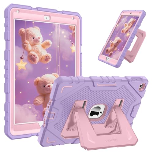Fintie Case for iPad 6th / 5th Generation (2018 2017 Model, 9.7 Inch), iPad Air 2 (9.7 Inch), Fully-Body Rugged Heavy Duty Shockproof Protective Case with Built-in Kickstand for Kids, Purple