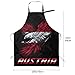 Austria Austrians Flag Eagel Djustable Chef Apron For Men Women, Patriotic Waterproof Bib Apron For Kitchen Cooking Bbq Commercial Restaurant Gardening Sewing Baking