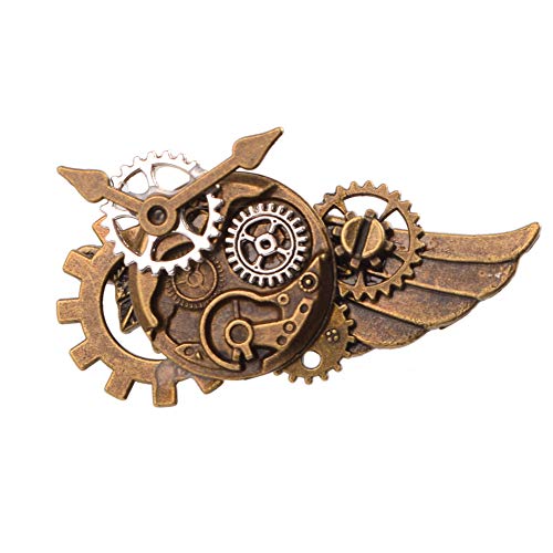 BLESSUME Unisex Steampunk Brooch Lapel Pin (L)