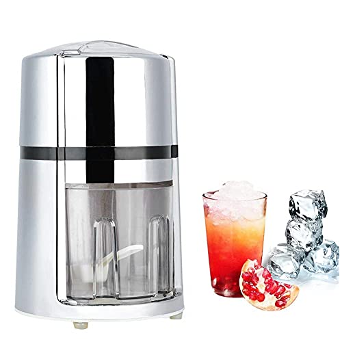 Shopping Spree Ice Shaver and Snow Cone Machine Ice Crushers, Portable Hand Crank Manual Ice Crusher Round Household Shaver Snow Cone Maker Kitchen Tool