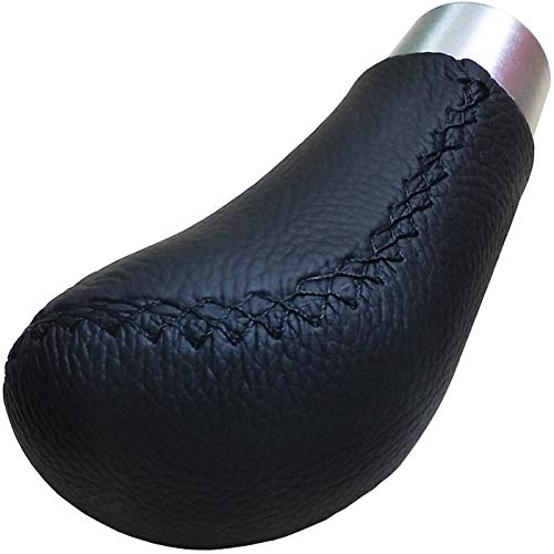 Lunsom Leather Car Shifting Head Type R Alloy Most Car Gear Shift Lever Knob Shifter Stick Handle Heads Fit Most Transmission Manual Vehicle (Black) #TOP4