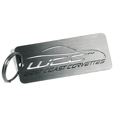 West Coast Corvette Keychain - Stainless Steel: 1997-2013 C5/C6/C7 West Coast Corvette Keychain - Stainless Steel: 1997-2013 C5/C6/C7