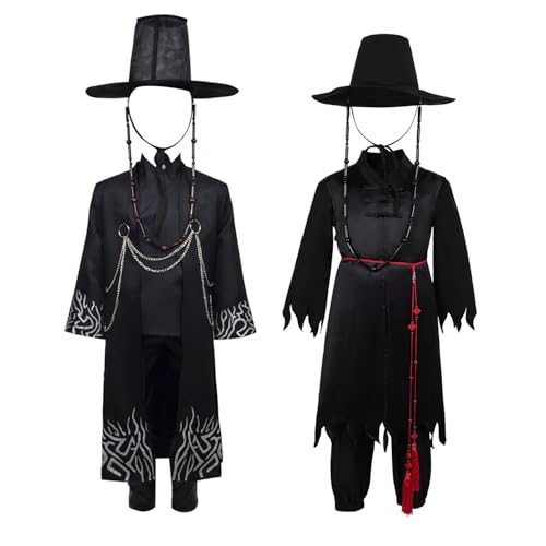 Sajα Boys Jinus Cosplay Kpops Demons Huntrxes Costume Stage Performance Outfit Grown Robe Halloween Mens Attire Hat