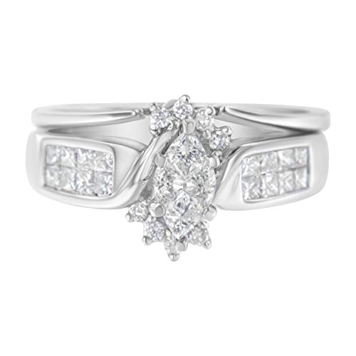 Haus of Brilliance 14K White Gold 1ct TDW Marquise Shaped Diamond Engagement Ring Set (H-I,SI1-SI2)