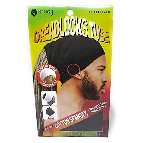 King.J Unisex Cotton Spandex Dreadlocks Tube (Black) by King J Cover