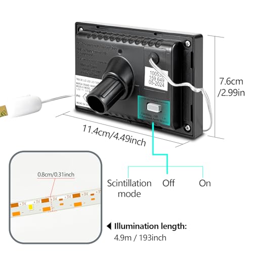 Tira de luces LED solar blanca cálida para exteriores miniatura 2