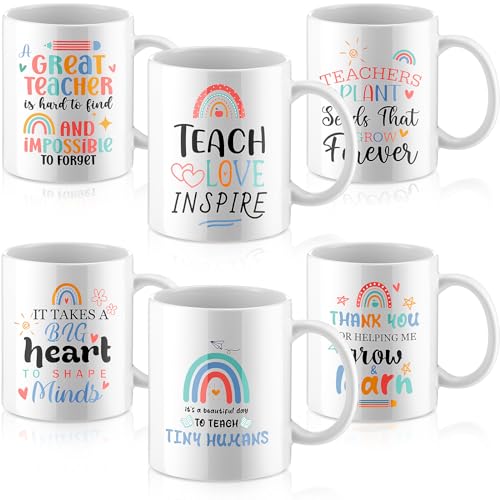 Set de 6 Mugs para Profesores de Cerámica 11 oz Multicolor miniatura 1