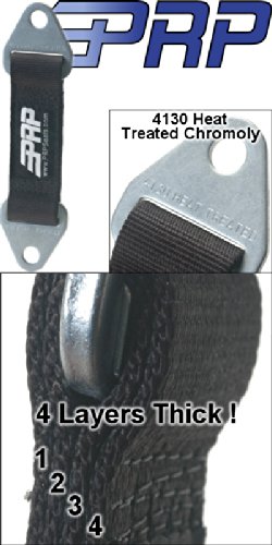 Usa Made 20 Inch Long 4 Ply Black Suspension Limiting Strap With 9/16 Bolt Holes 10000 Pound Webbing