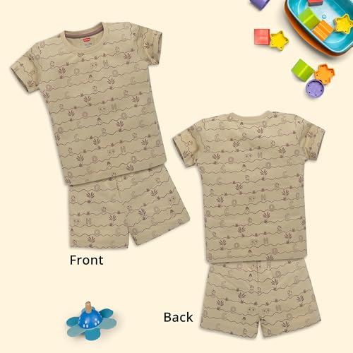 Image of LuvLap Baby Boys Regular Fit 100% Cotton Half Sleeves Boys T-Shirts and & Shorts Set Pack of 3