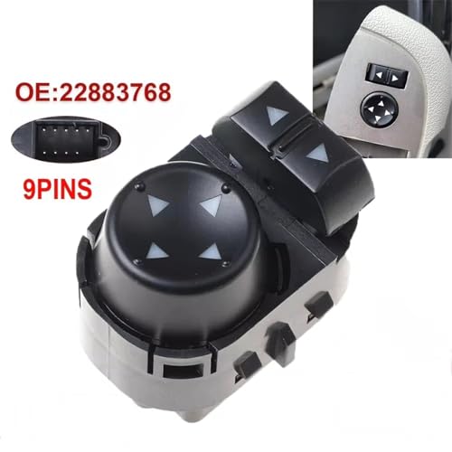 Bouton de commande de rétroviseur pour GMC Sierra 1500 et 2500 HD 2007-2013