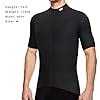 Wulibike Mens Cycling Jersey Top, Full Zip Breathable Shirt With Pockets, Road Cycling Top, Black L #2