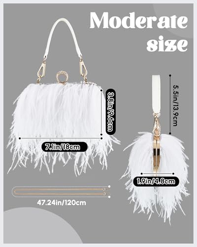 Image of Tessco for you Ostrich Feather Purse for Women