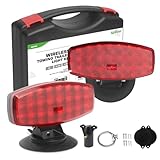 Agrieyes Wireless Trailer Lights with Adjustable Bracket, Battery Magnetic Tow Lights with Strobe for Towing Trucks, Wrecker, RV, Camper, Boats