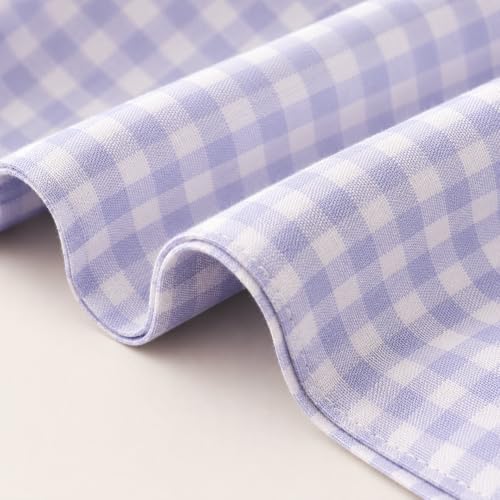 Image of la' amour Single Fitted Bedsheet with 1 Pillow Cover, Soft Breathable Elastic Bed Sheet for Single Bed, Premium Printed Bedsheet with All Around Elastic - 36 x 72 + 6 Inches, Cheks Light Lavender