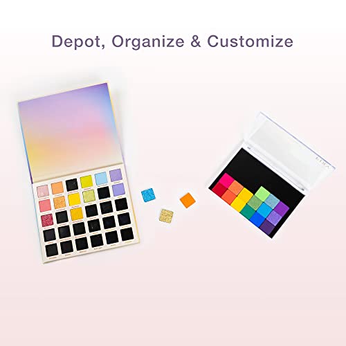 Fixy Empty Magnetic Makeup Palette With Clear Top - Organize, Depot & Declutter Makeup - Customize Your Palette - Travel Makeup Organizer - 5.7"X4.3" Medium Palette #TOP5