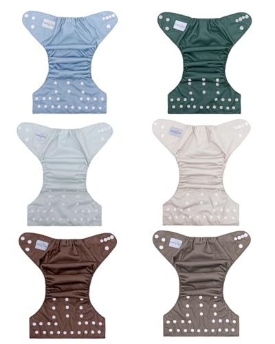 image for babygoal Cloth Diapers Pack of 13, Baby Reusable Washable Pocket Nappy