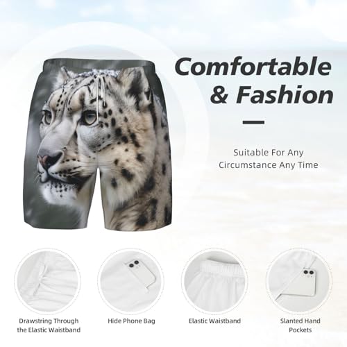 Short de bain décontracté pour homme Snow Leopard au séchage rapide pour l'été - 5