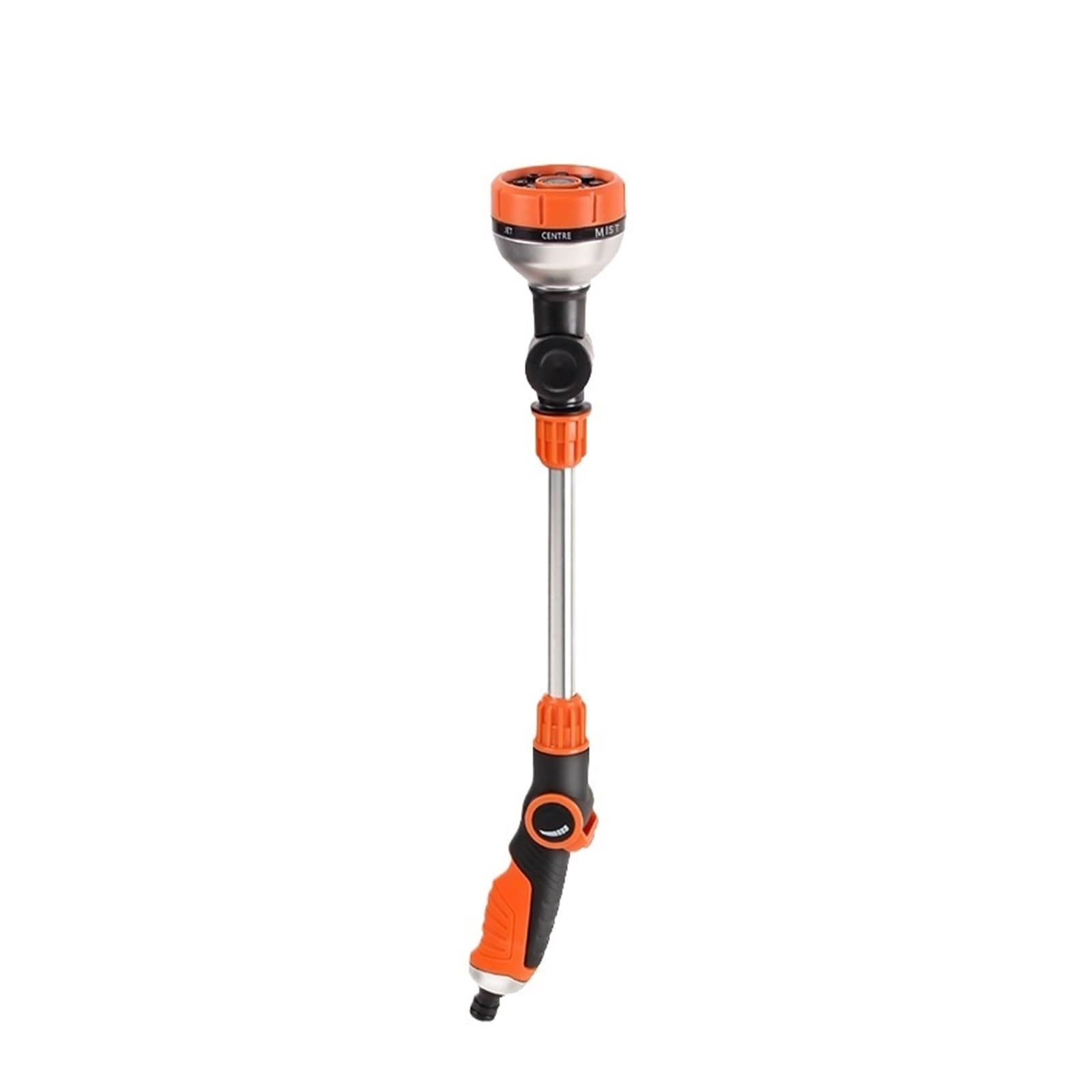Garden Watering Wand Hose Nozzle 180° Rotating Head Hose Wand with 8 Spray Patterns, for Plants Watering(Orange)
