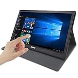 JOHNWILL Touch Screen Portable Monitor 15.6 inch Portable Touchscreen Monitor IPS LCD 1920x1080P Monitor HDMI/USB Speaker Built-in Raspberry Pi PS3 PS4 Xbox 360 Compatible PC Monitors