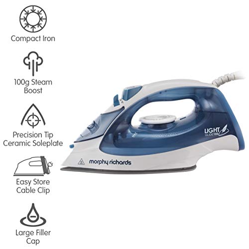 Morphy-Richards-300401-Light-Glide-100-Steam-Iron-BlueWhite-2400-W
